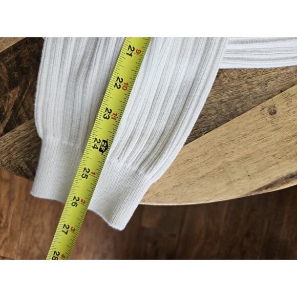 Talbots V-Neck Breton Striped Cardigan Sweater Women's M Coastal Preppy - Picture 8 of 10